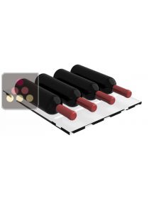 Clayette en plexiglas pour 4 bouteilles horizontales dans la profondeur CALICE DESIGN