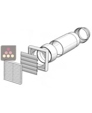 Traversée de mur pour climatiseur Fondis avec volet de fermeture à ventelles WINEMASTER