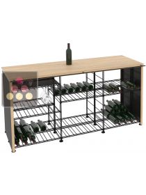 Comptoir de dégustation en Hêtre avec modules de rangement intégrés ARCHITECTURE INTERIEURE DU VIN