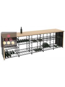 Comptoir de dégustation en Hêtre avec modules de rangement intégrés ARCHITECTURE INTERIEURE DU VIN