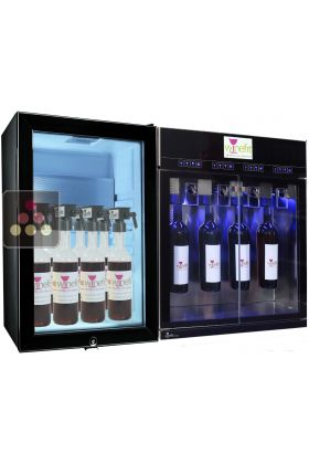 Distributeur de vin au verre 1 température jusqu'à 8 bouteilles + cave de service