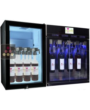 Distributeur de vin au verre bi-température jusqu'à 8 bouteilles + cave de service WINEFIT