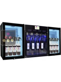 Distributeur de vin au verre bi-température jusqu'à 20 bouteilles + 2 caves de service WINEFIT