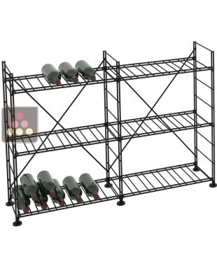 Rangements modulaires métalliques pour 154 bouteilles - H90cm ARCHITECTURE INTERIEURE DU VIN