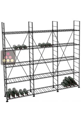 Rangements modulaires métalliques pour 462 bouteilles - H170cm