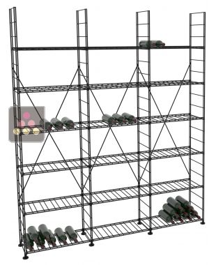 Rangements modulaires métalliques pour 594 bouteilles - H220cm ARCHITECTURE INTERIEURE DU VIN