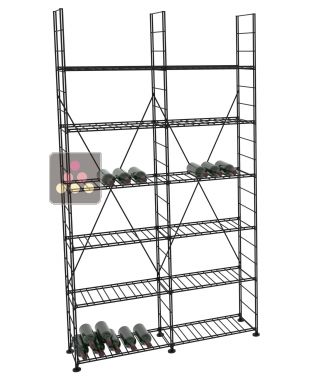 Rangements modulaires métalliques pour 396 bouteilles - H220cm ARCHITECTURE INTERIEURE DU VIN