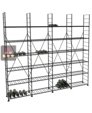 Rangements modulaires métalliques pour 792 bouteilles - H220cm ARCHITECTURE INTERIEURE DU VIN