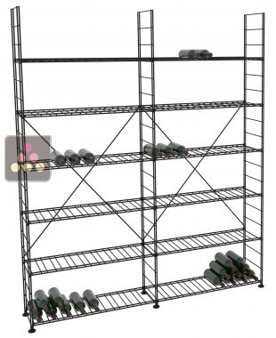 Rangements modulaires métalliques pour 612 bouteilles - H220cm ARCHITECTURE INTERIEURE DU VIN