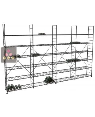 Rangements modulaires métalliques pour 1224 bouteilles - H220cm ARCHITECTURE INTERIEURE DU VIN