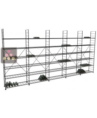 Rangements modulaires métalliques pour 1530 bouteilles - H220cm ARCHITECTURE INTERIEURE DU VIN