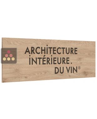 Flamme personnalisée (bois + gravure) pour Architecture Intérieure du Vin - Largeur 60cm ARCHITECTURE INTERIEURE DU VIN