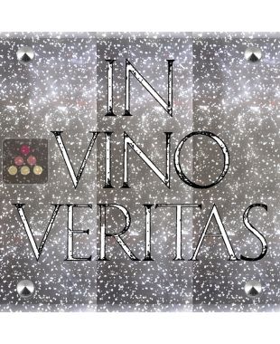 Panneau décoratif en verre avec texte en impression numérique - 32x32cm Ma Cave à Vin