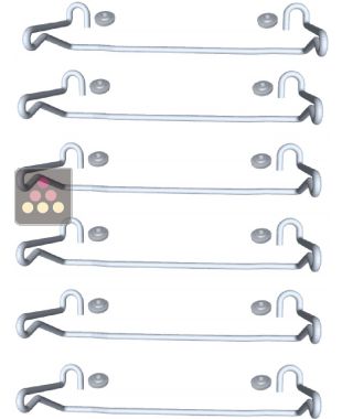 Lot de 6 potences pour fixation murale ou plafond - taille magnum CHAIN MY WINE