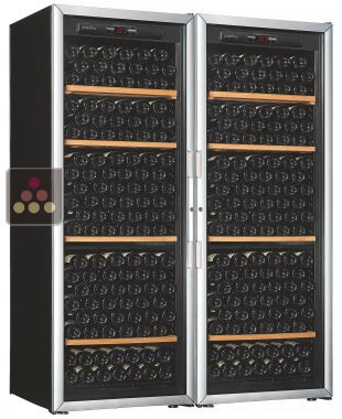 Combiné de 2 caves à vin Mono-Température de vieillissement et de conservation - Equipement stockage ARTEVINO