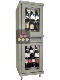 Mini-cave à vin 2 températures 100% silencieux en colonne avec habillage bois personnalisable WINEBAR