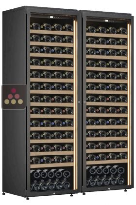 Combiné de 2 caves à vin mono-température de service ou de conservation