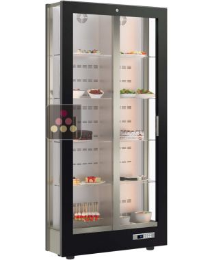 Vitrine réfrigérée de présentation pour snacks et desserts  - P36cm - 3 côtés vitrés CALICE DESIGN