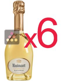 Lot de 6 demi-Bouteilles de Champagne Ruinart Blanc de Blancs 37.5 cl Sélection Vin