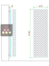 Porte-Bouteilles mural en plexiglas pour 126 bouteilles de vin 75cl SOBRIO