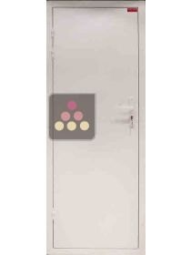 Porte large isolante de cave naturelle avec charnières à gauche - Passage de porte 700 mm WINEMASTER