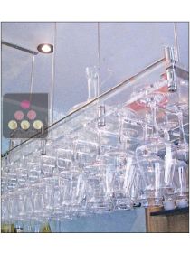 Porte-verre suspendu en plexiglas transparent - 20 verres SOBRIO