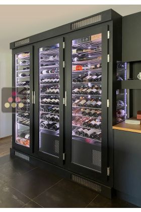 Cave à vin sur-mesure 2 températures de service et de vieillissement