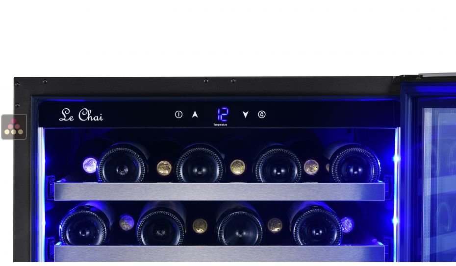 Cave à vin mono-température de conservation ou de service encastrable sous plan - Porte électrochromatique