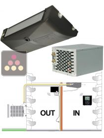 Climatiseur de cave naturelle jusqu'à 82m3 - Froid uniquement - Evaporateur plafonnier - Groupe de condensation gainable FRIAX