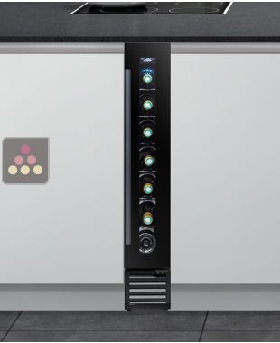 Cave à vin de service mono-température encastrable sous plan - Porte full glass CLIMADIFF