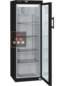 Armoire positive ventilée noire - Porte vitrée - 320L LIEBHERR PRO
