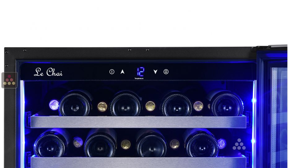 Cave à vin mono-température de conservation ou de service - Porte électrochromatique