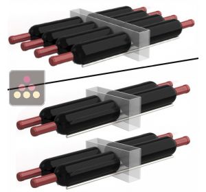 Lot de 8 barres pour 8 bouteilles horizontales pour vitrine Calice Design CALICE DESIGN