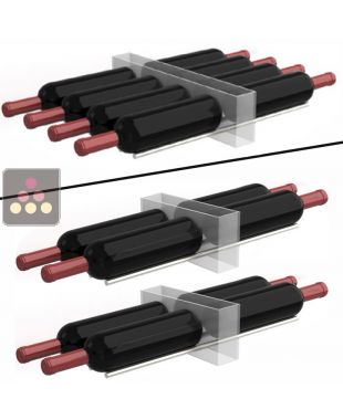 Lot de 8 barres pour 8 bouteilles horizontales pour vitrine Calice Design CALICE DESIGN