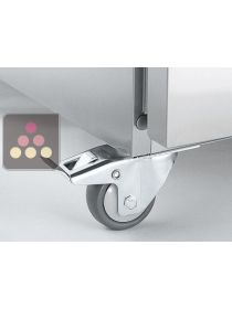 Kit de 5 roulettes dont 2 avec freins - Diamètre 100 - Hauteur 160mm LIEBHERR PRO