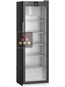 Armoire positive ventilée noire - Porte vitrée et éclairage LED latéral - 286L LIEBHERR PRO