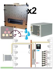 Climatiseur de cave 2900W à évaporateur gainable - avec humification et fonction chauffage - Gainage vertical FRIAX