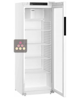 Armoire positive ventilée blanche - Porte vitrée et éclairage LED latéral - 250L LIEBHERR PRO