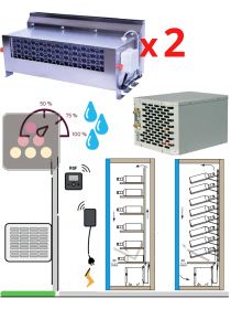 Climatiseur de cave spécifique pour vitrine - 1480W - Froid et humidification - Soufflage vers le haut FRIAX