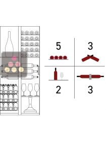 Agencement intérieur standard pour vitrine P53cm à portes coulissantes CALICE DESIGN
