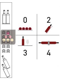 Agencement intérieur standard pour modèle P36cm 1 ou 3 faces vitrées CALICE DESIGN