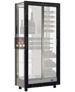Vitrine à vin multi-températures - Usage pro - 3 côtés vitrés - Habillage magnétique interchangeable - Sans équipement intérieur CALICE DESIGN