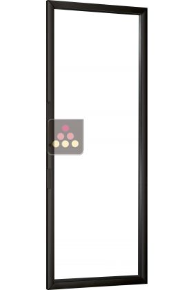 Porte vitrée cadre aluminium noir pour cave à vin ARTEVINO Grand Modèle