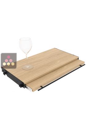 Tablette bois extensible pour pour rangement modulaire Architecture Intérieure du Vin - Largeur 60cm 