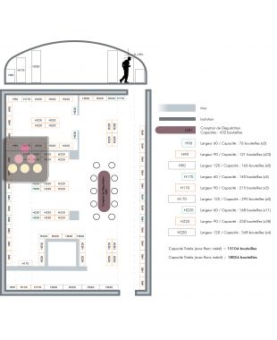 Aménagement Bois et métal pour caves de 15000 bouteilles - Fabrication spécifique  Ma Cave à Vin