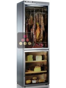 Combiné 2 températures : cave à fromage et cave à charcuterie - Habillage Inox 
 CALICE